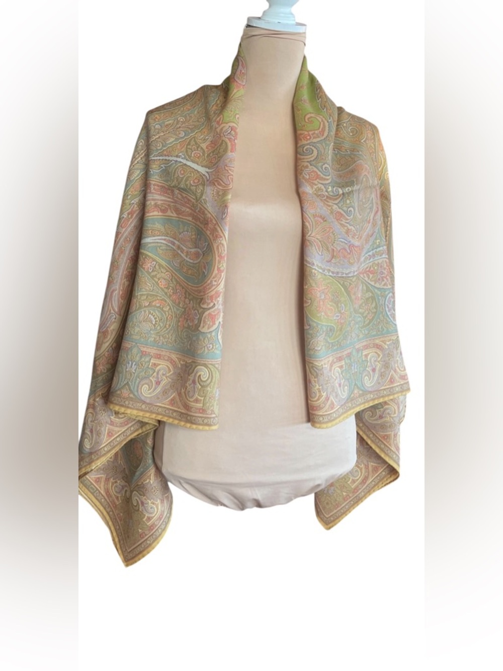 Etro Scarf Shawl Wrap Paisley Wool & Silk
